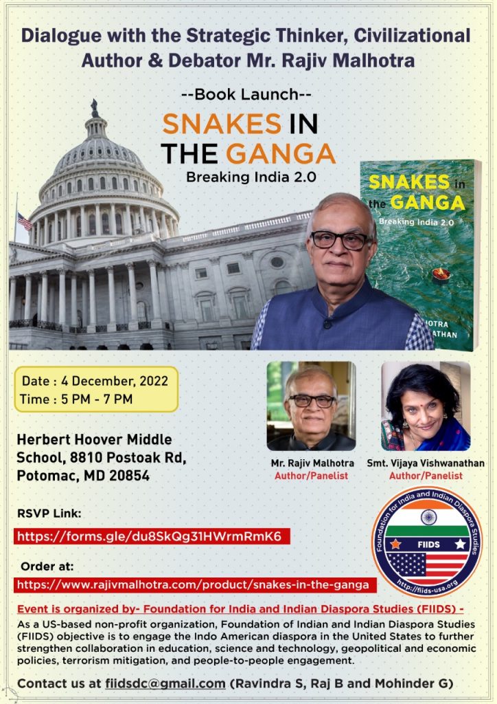 Book Launch: Snakes in the Ganga: DC