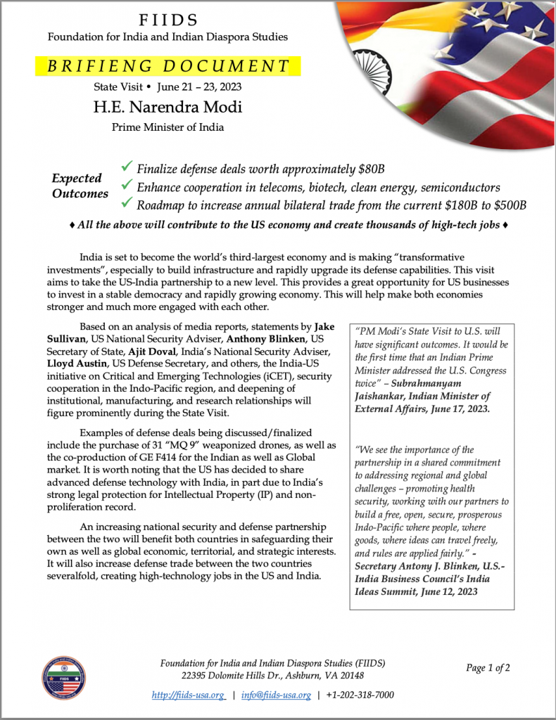 The US State Visit of PM Modi